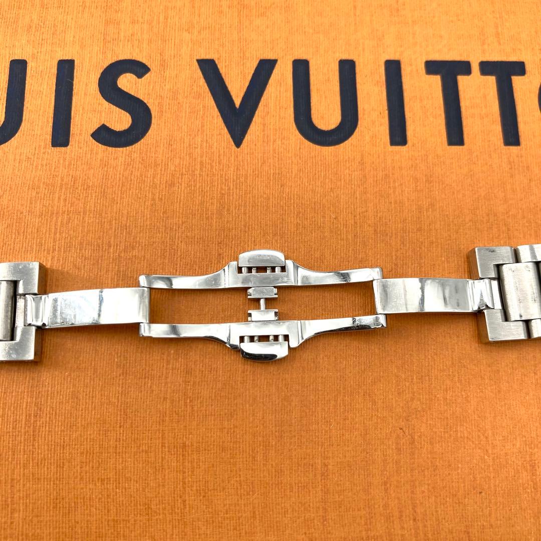 美品 ルイヴィトン タンブール 純正 ステンレスベルト シルバー 時計