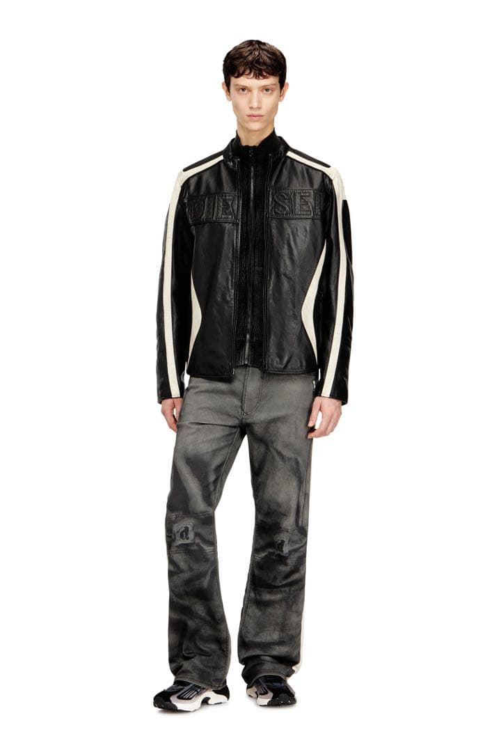 本日中！DIESEL レザーライダースジャケット ブラック