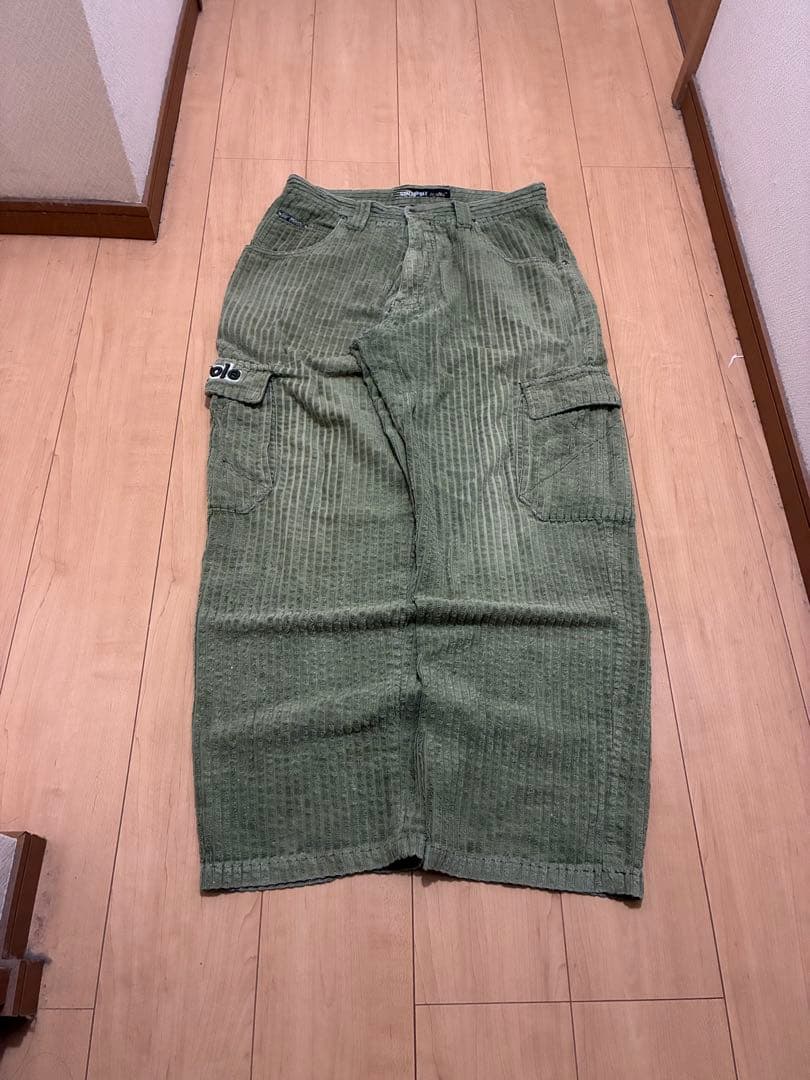 SOUTHPOLE 90s コーデュロイパンツ　グリーン　w34 sk8