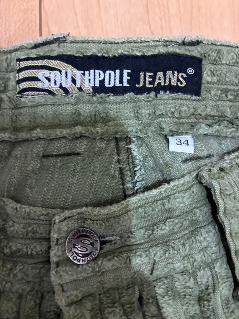 SOUTHPOLE 90s コーデュロイパンツ　グリーン　w34 sk8
