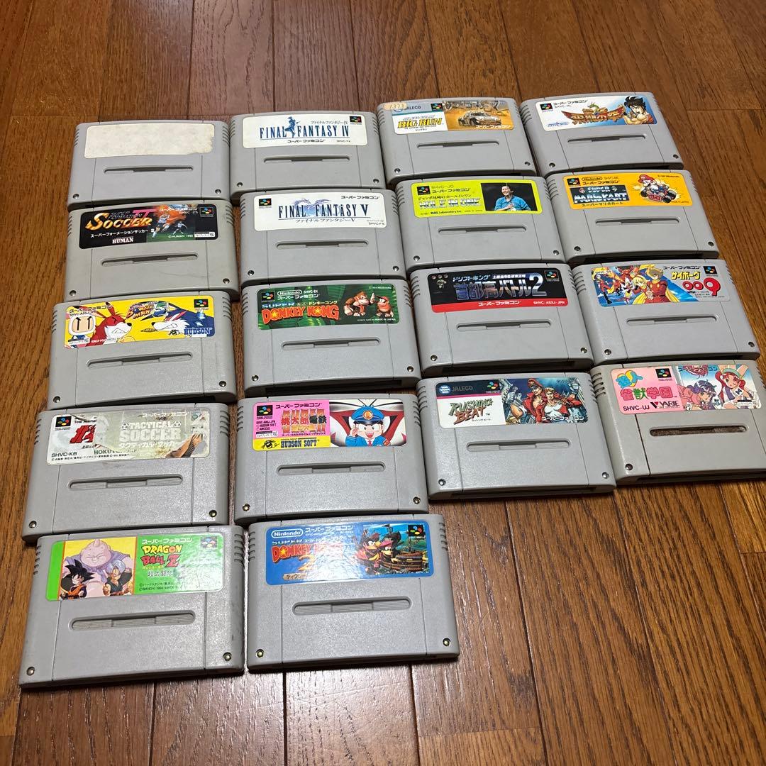 スーパーファミコン本体とソフト１８本