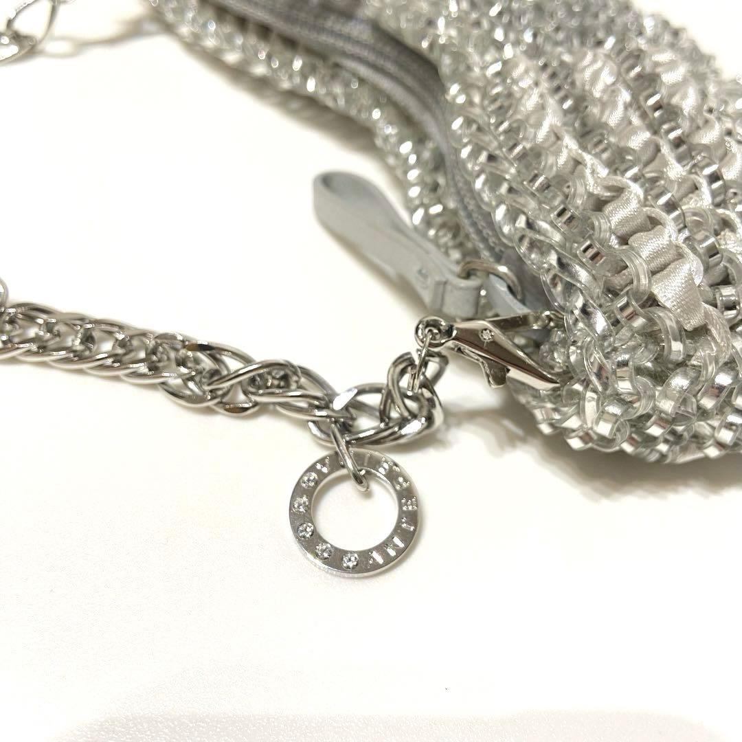 アンテプリマ リボン チェーン ワイヤーバッグ ミニ シルバー