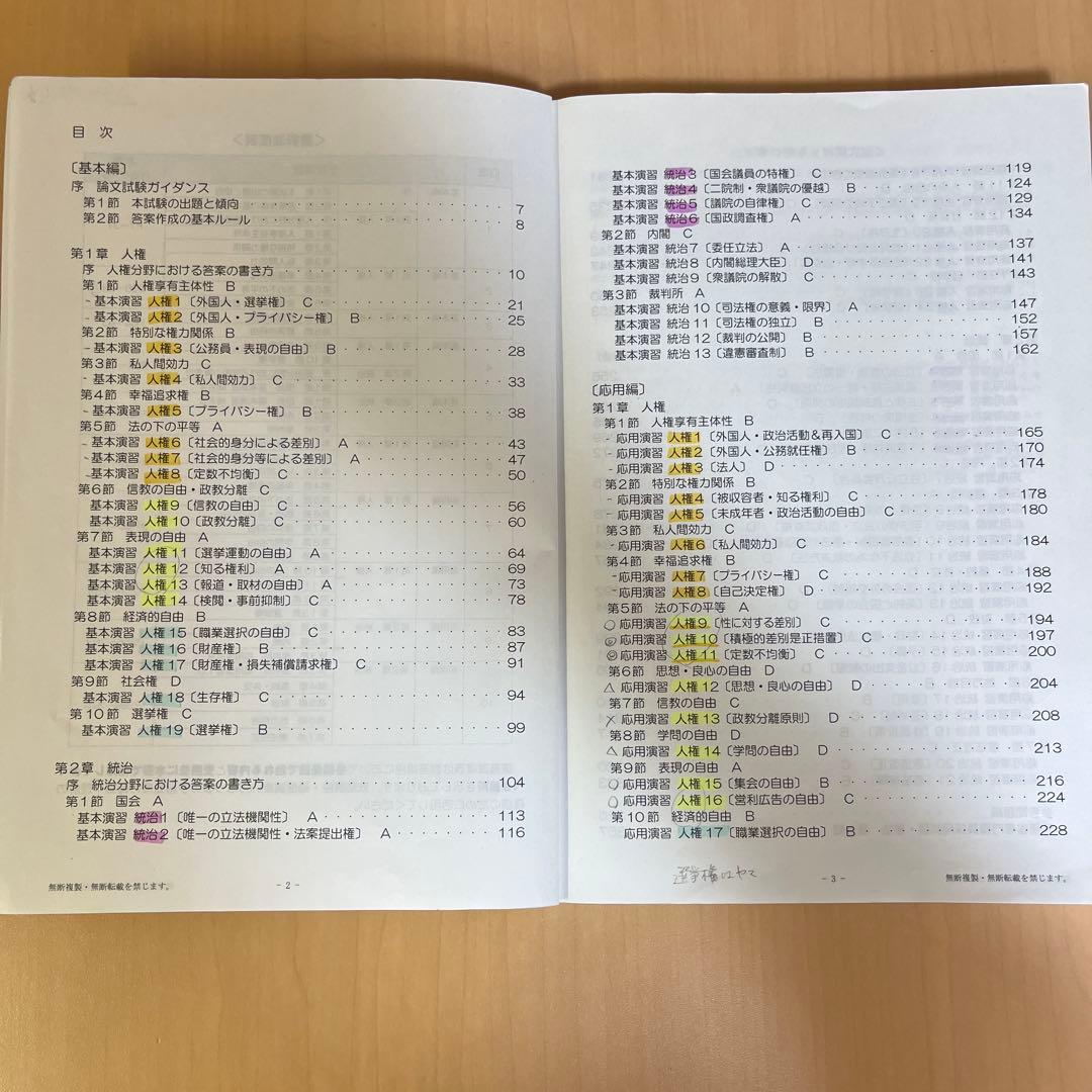 TAC外務専門職　憲法(基本＆論文マスター、基本＆論文マスター演習、論文答練)