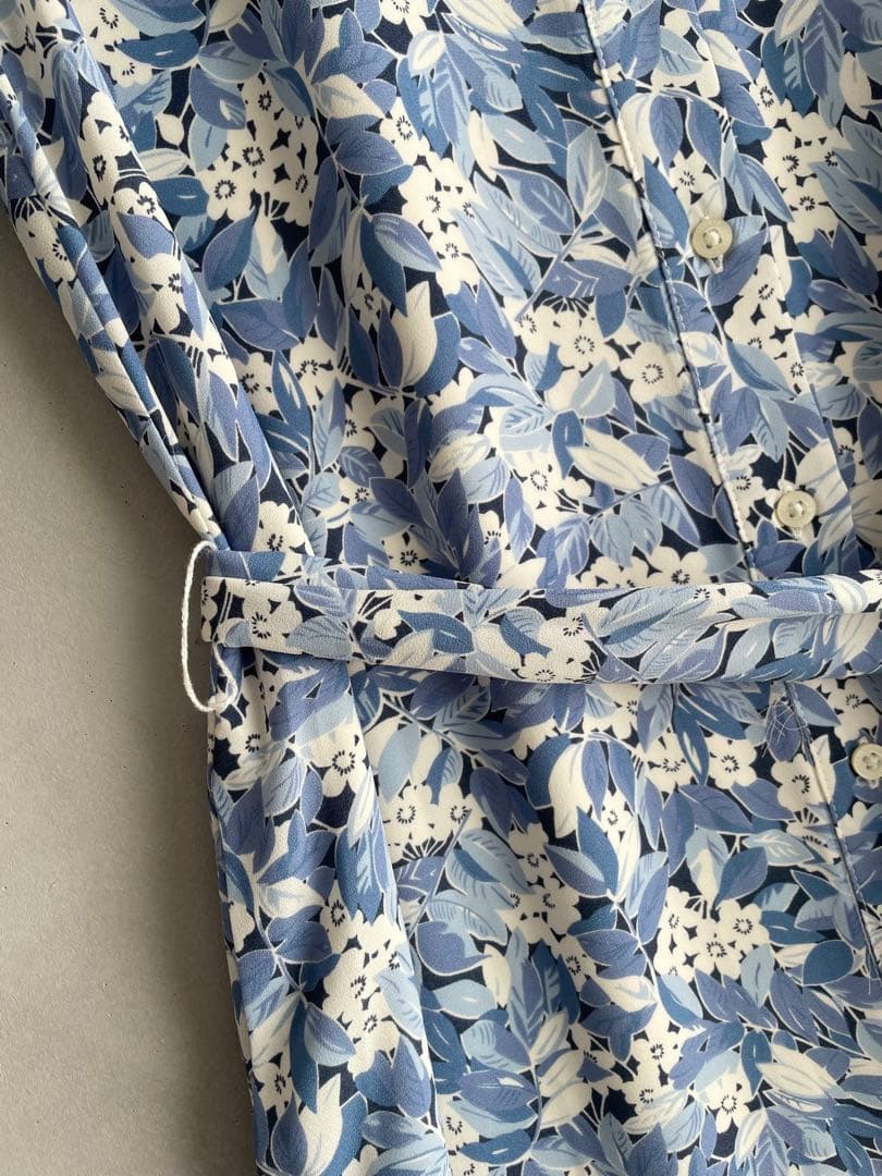 極美品✨ローレンラルフローレン　洗える　バンドカラー花柄ワンピース　S程度