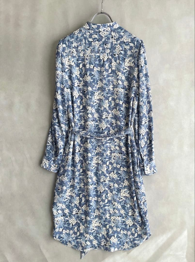 極美品✨ローレンラルフローレン　洗える　バンドカラー花柄ワンピース　S程度