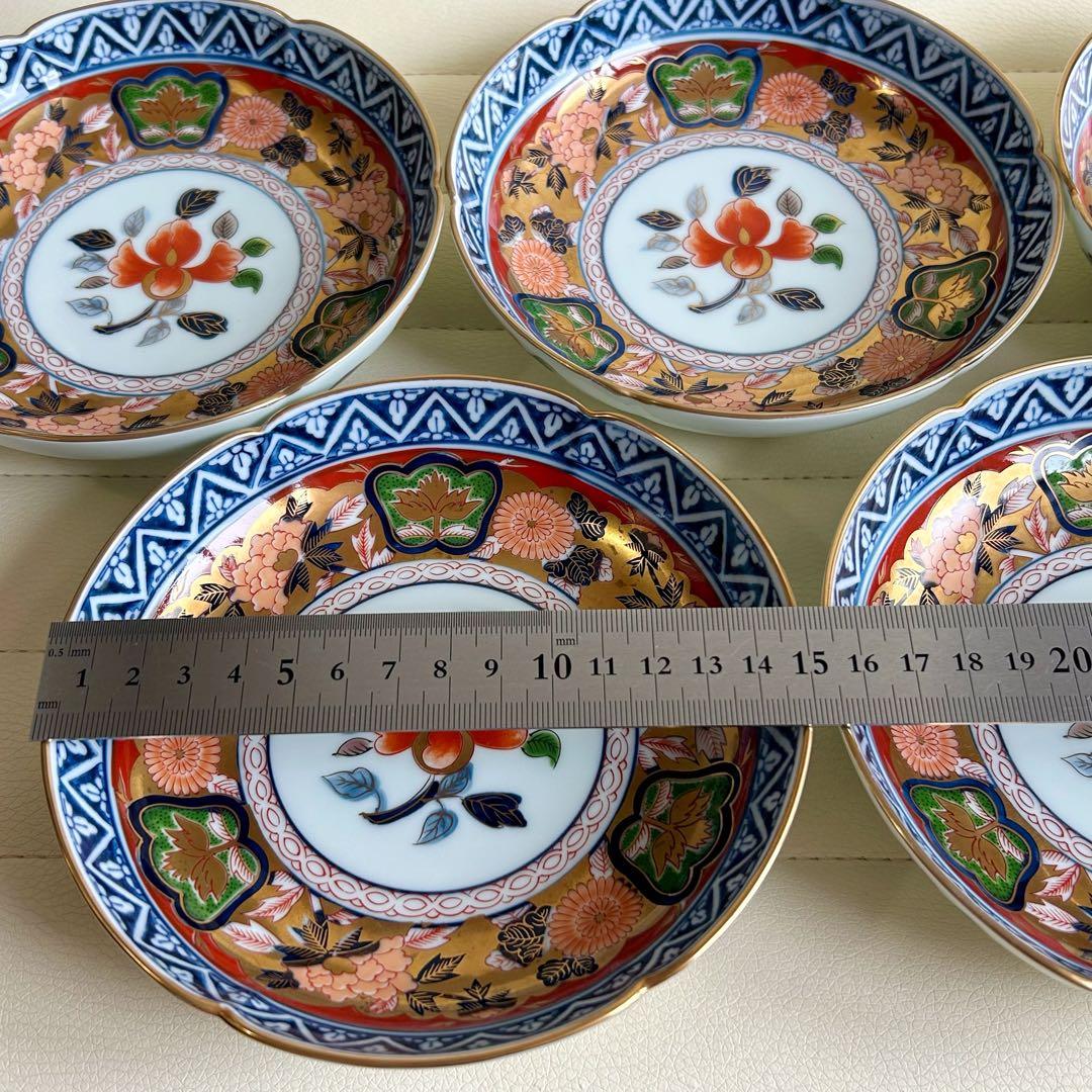 有田焼　賞美堂　其泉窯　極錦金彩古伊万里様式　銘々皿揃　５枚セット　金襴手　取皿