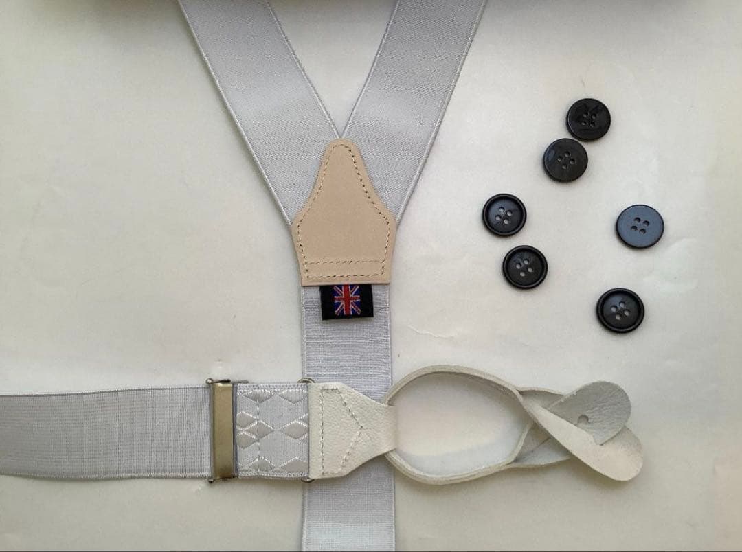 サスペンダー英国製WTDIAアルバートサーストンクラシックＹバックボタン留