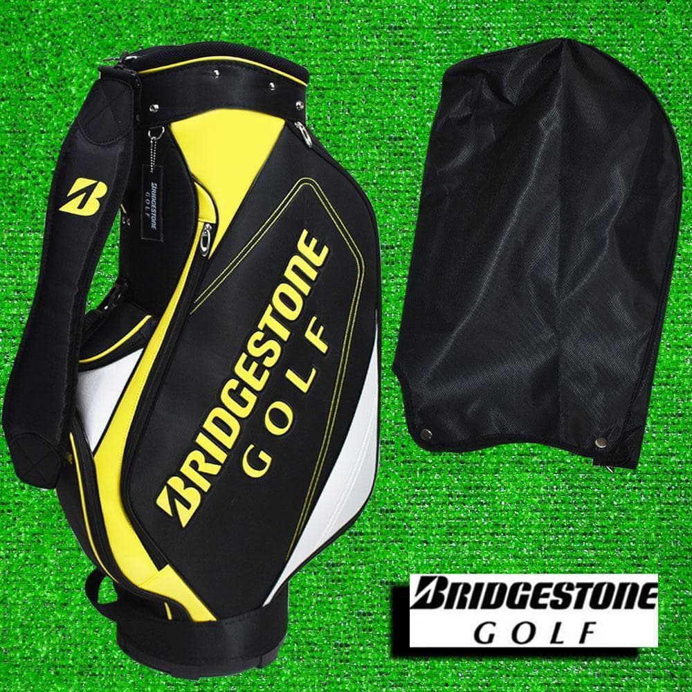 樋*二様 ブリヂストン ゴルフ 軽量 キャディバッグ９型【ブラック/イエロー】新