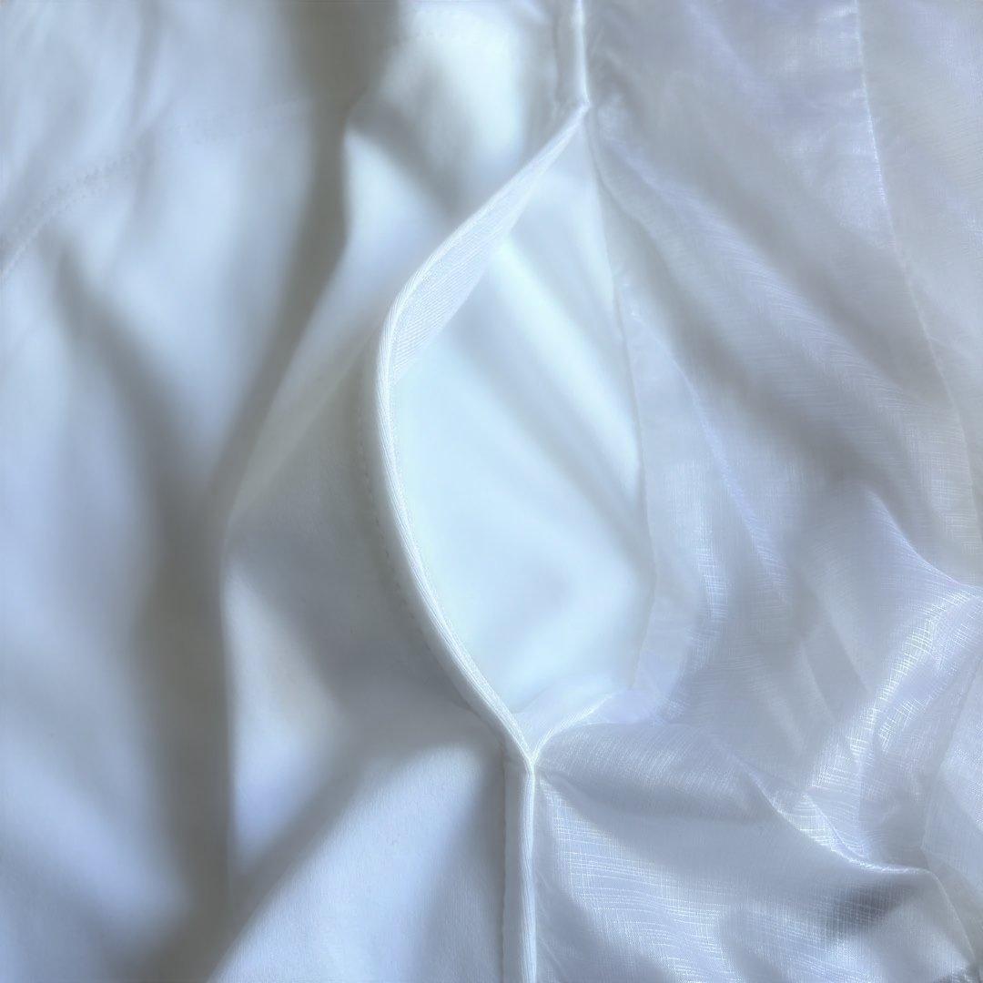 新品　マンシング　ノースリーブ パーカー　LL 後ろ透け感　白　送料込み
