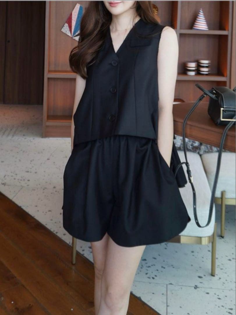 HEYON blossom gilet black 完売品