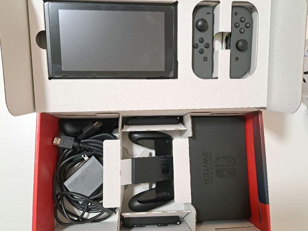 Nintendo Switch 本体 グレー バッテリー強化版 ジャンク ドック