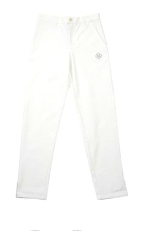 ドゥーカス ロングパンツ オフホワイト スリッド ストレッチ M 新品 タグ付き