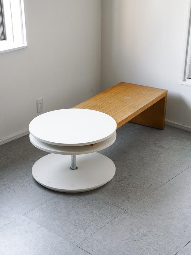 90's 希少 ACTUS 回転ローテーブル/ベンチ ミッドセンチュリーモダン