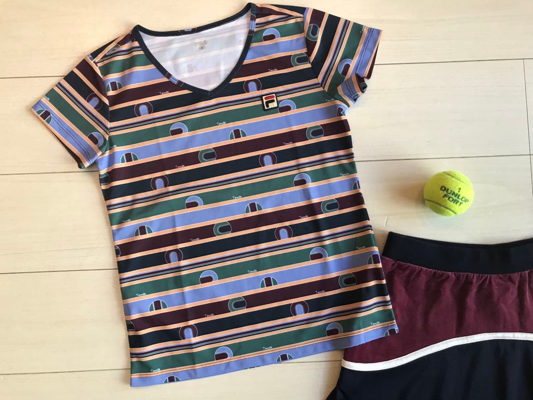 FILAフィラ＊ワインレッドと紺の可愛い上下セットアップM