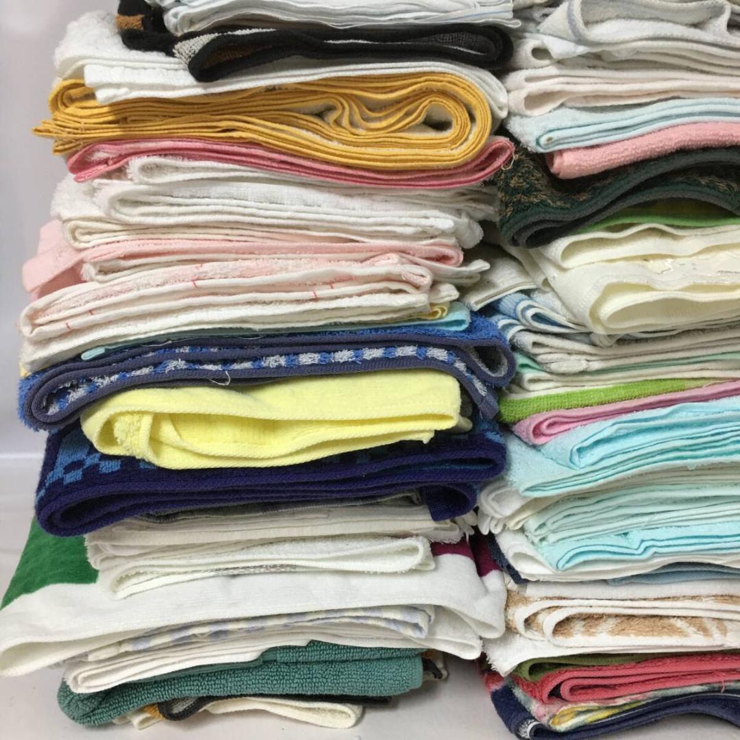 中古 フェイスタオル まとめて200枚 ウエス 粗品 贈答 タオル 介護