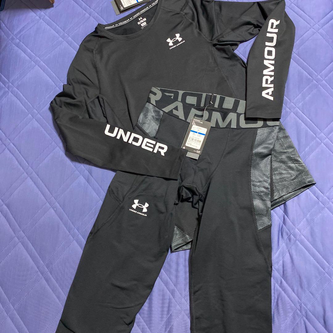 アンダーアーマー メンズ 長袖 コンプレッションインナー  上下