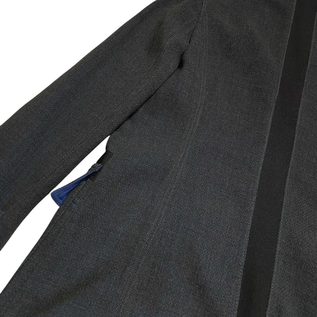 美品　ランバンコレクション　ライトアウター　ジャケット　インナーカラー　青