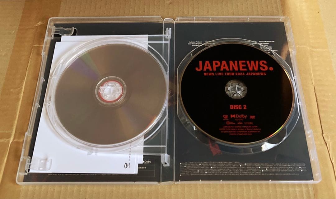 NEWS/NEWS LIVE TOUR 2024 JAPANEWS〈2枚組〉
