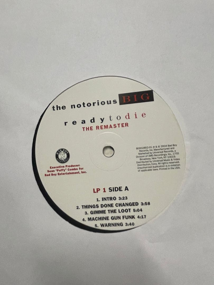 洋楽 Notorious B.I.G.Ready To Die REMASTER LP