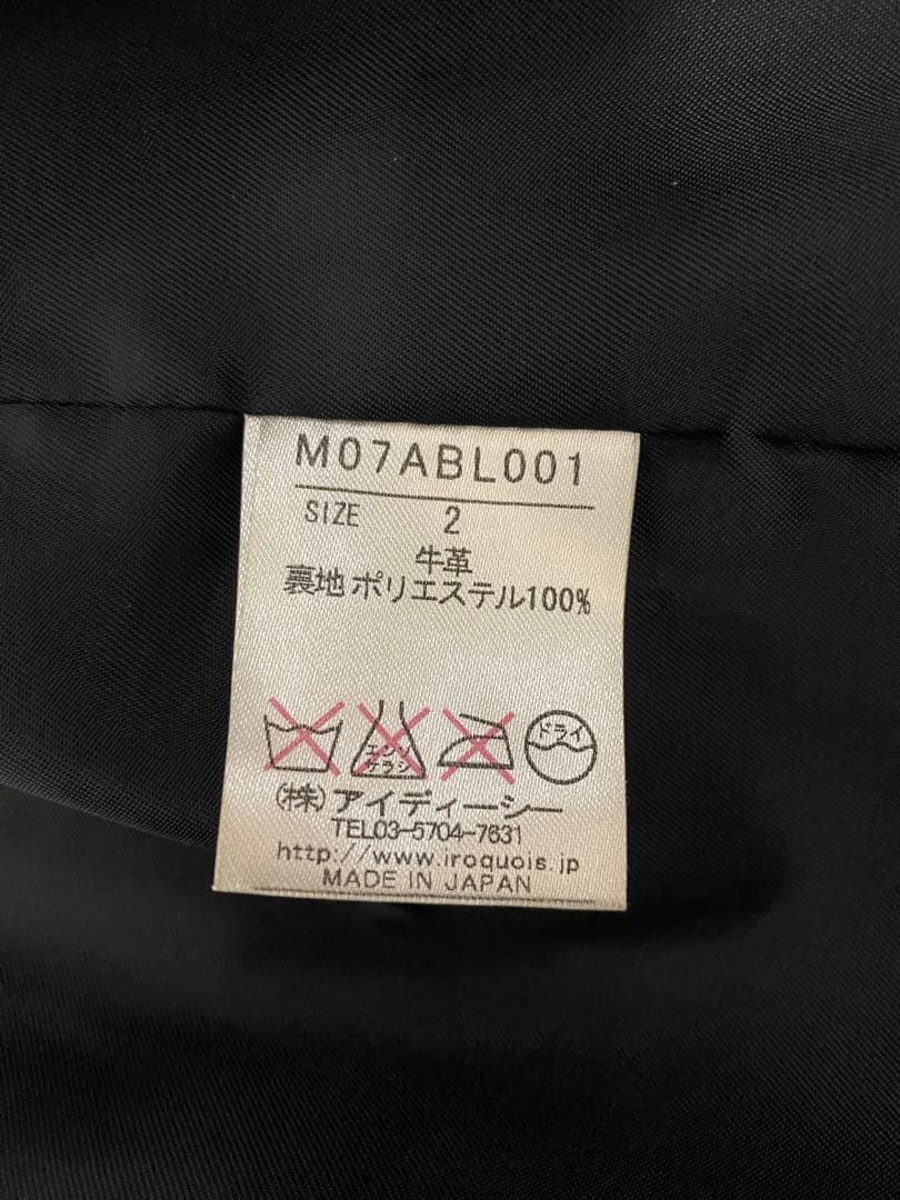 iroquois／イロコイ　牛皮　ライダースジャケット