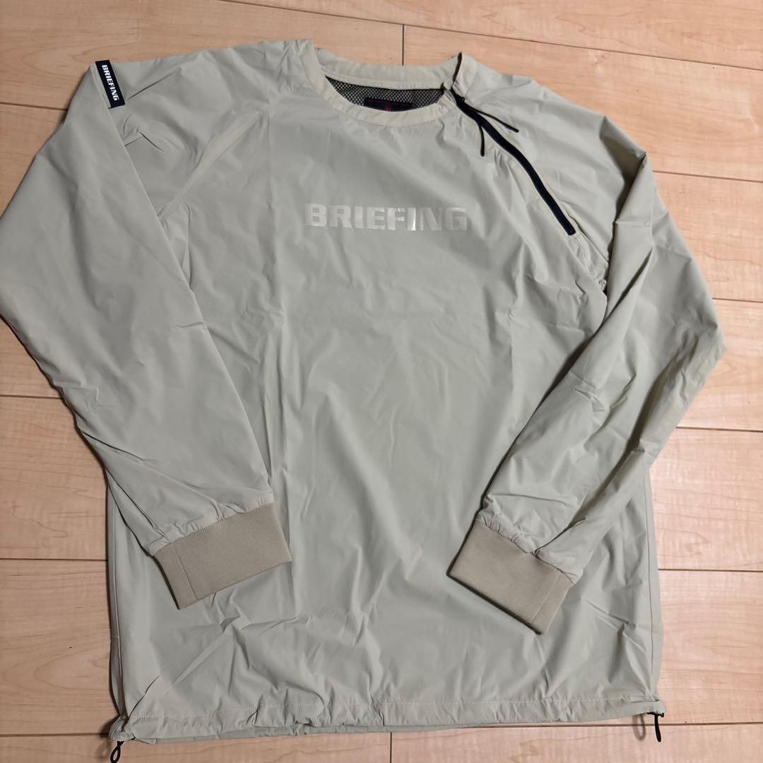 【美品】BRIEFING GOLF WIND PULLOVER L ベージュ