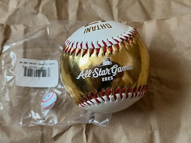 大谷翔平MLB2025ASG出場記念ローリングスGold/W記念ボール現地限定品