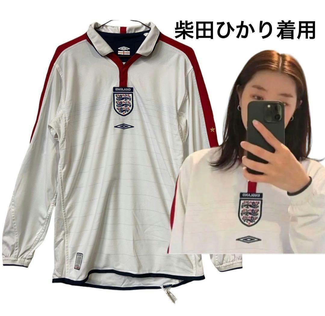 00s イングランド代表 アンブロ リバーシブル　ゲームシャツ 柴田ひかり