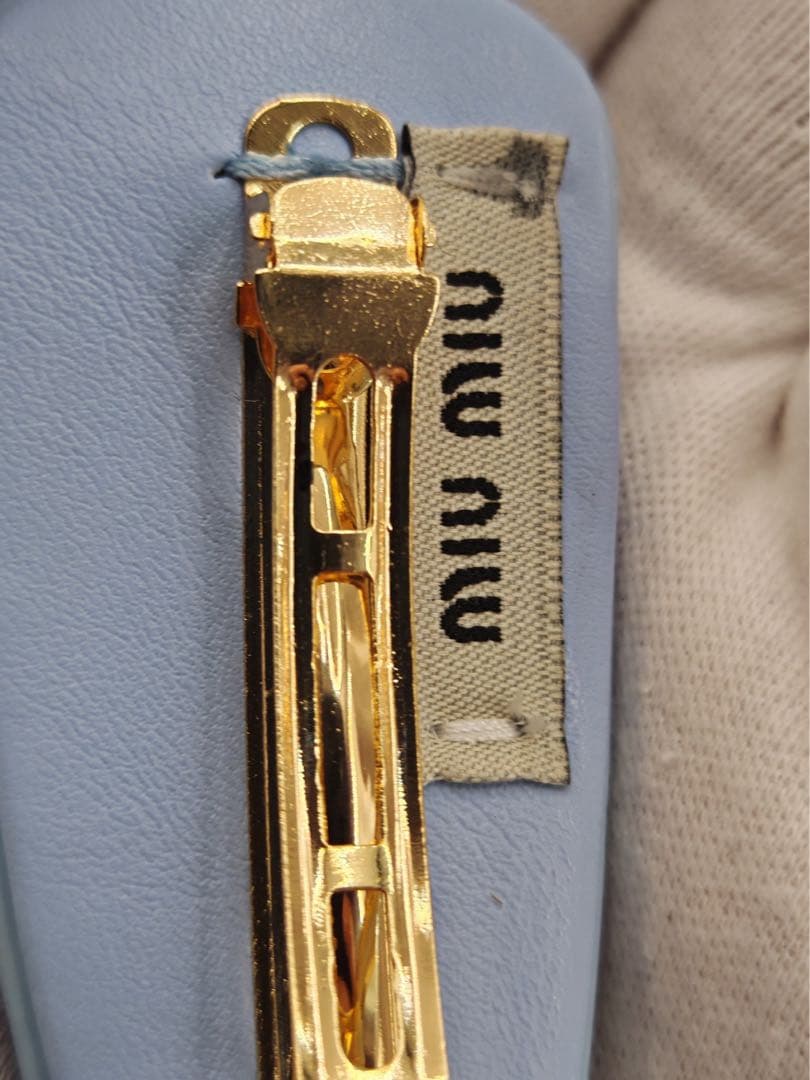 MIU MIU ヘアクリップ 3点SETブルー・グリーン・ライトブルー　バレッタ