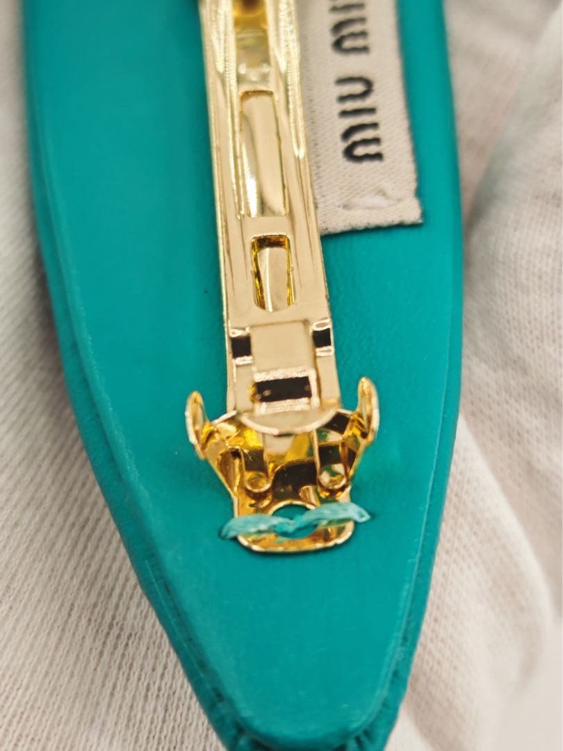 MIU MIU ヘアクリップ 3点SETブルー・グリーン・ライトブルー　バレッタ