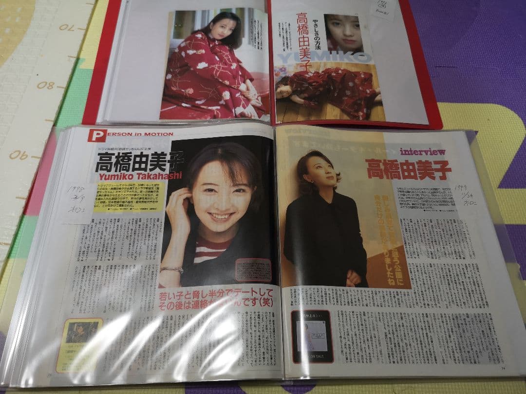 高橋由美子(1冊200円計算)144冊分約370ページ切り抜きしファイリング済み