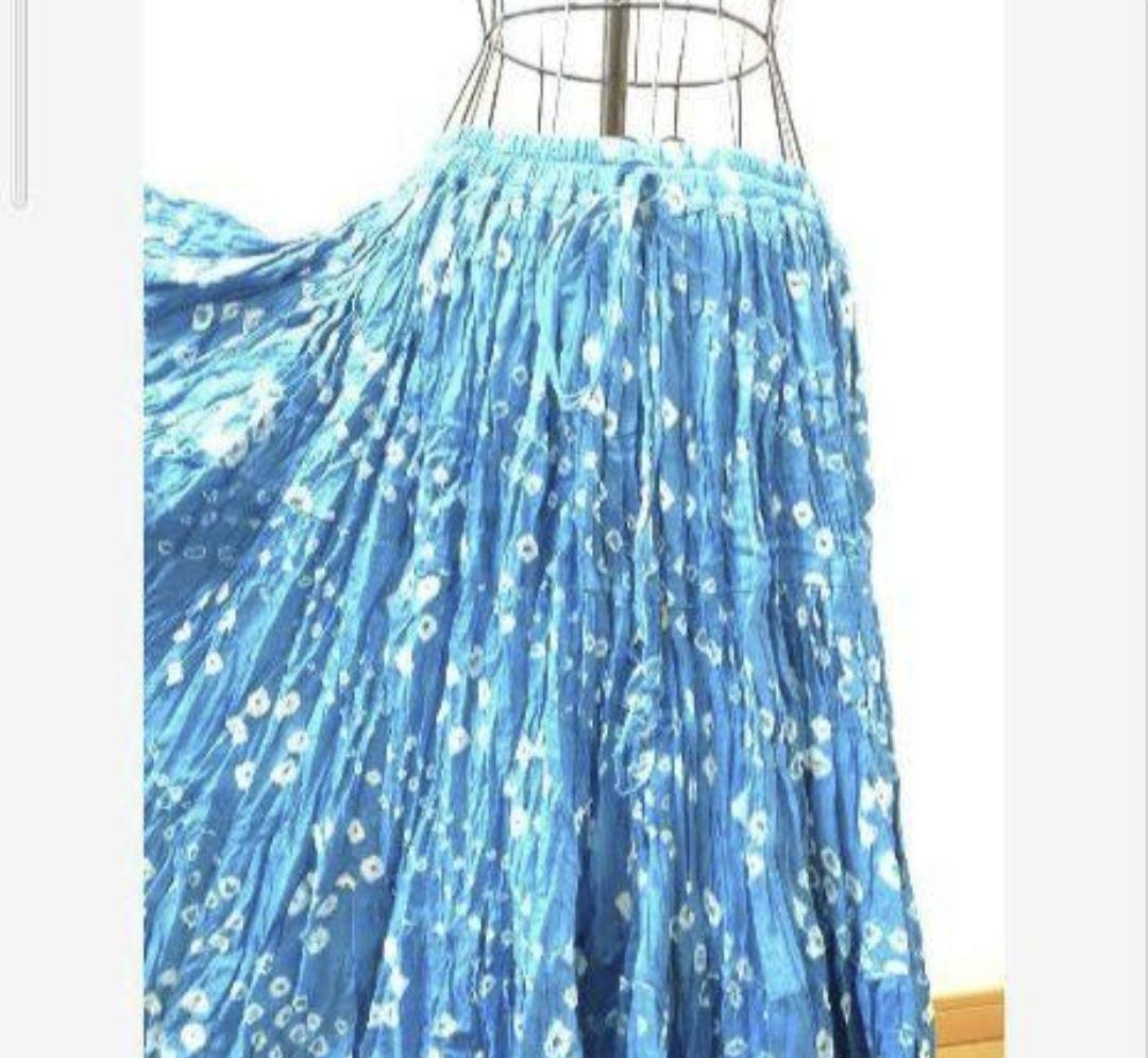 新品未使用　ベリーダンス　ジプシー　スカート　２５ヤード　インド　ボヘミアン