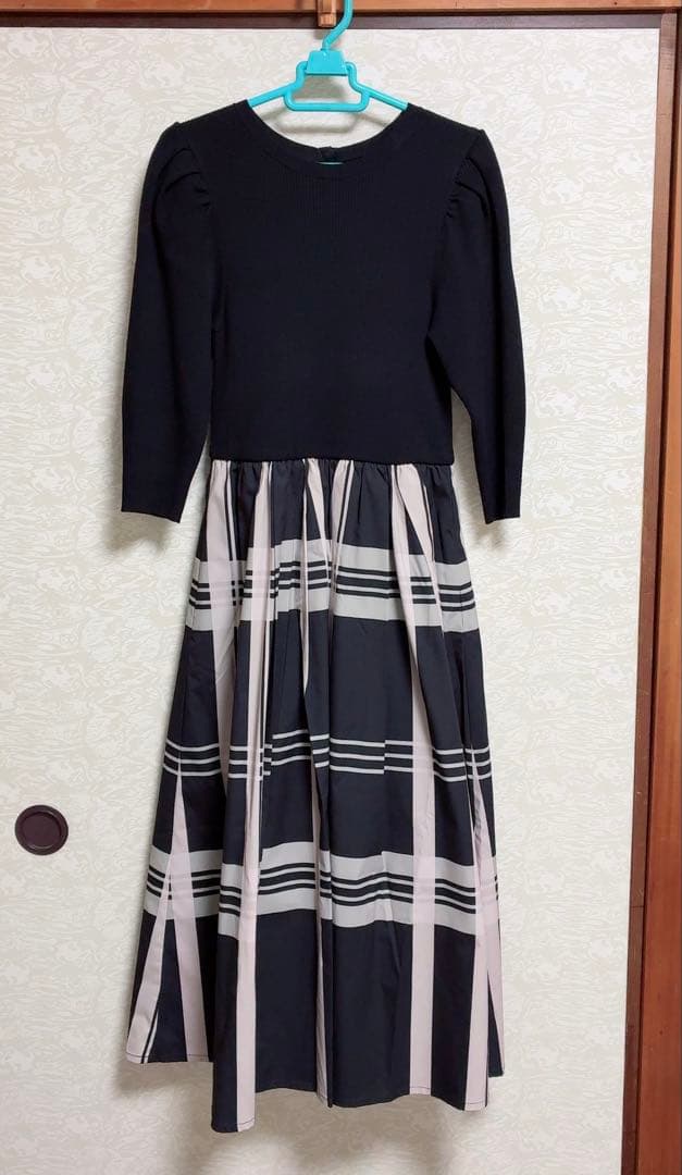 専用【アプワイザーリッシェ】チェックドッキングミディワンピース