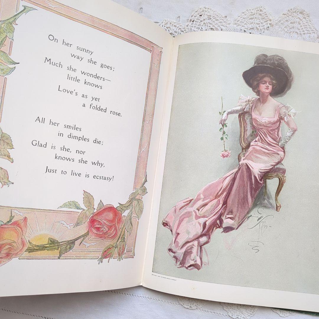 稀少1909年アンティーク 画集 洋書 絵本 児童書 ヴィクトリアン ヴンテージ