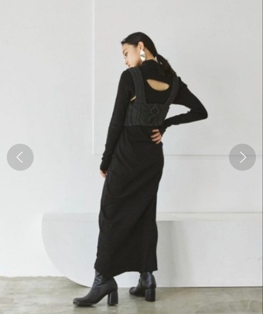 TODAYFUL バックレイヤードリブドレス