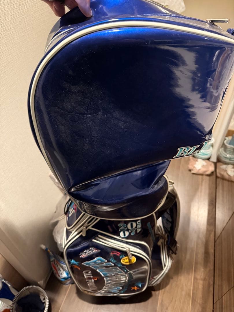 青色 スタンド式ゴルフバッグ