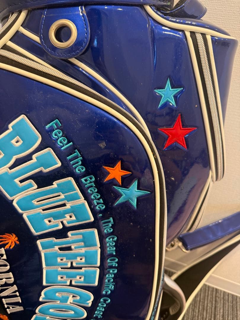 青色 スタンド式ゴルフバッグ