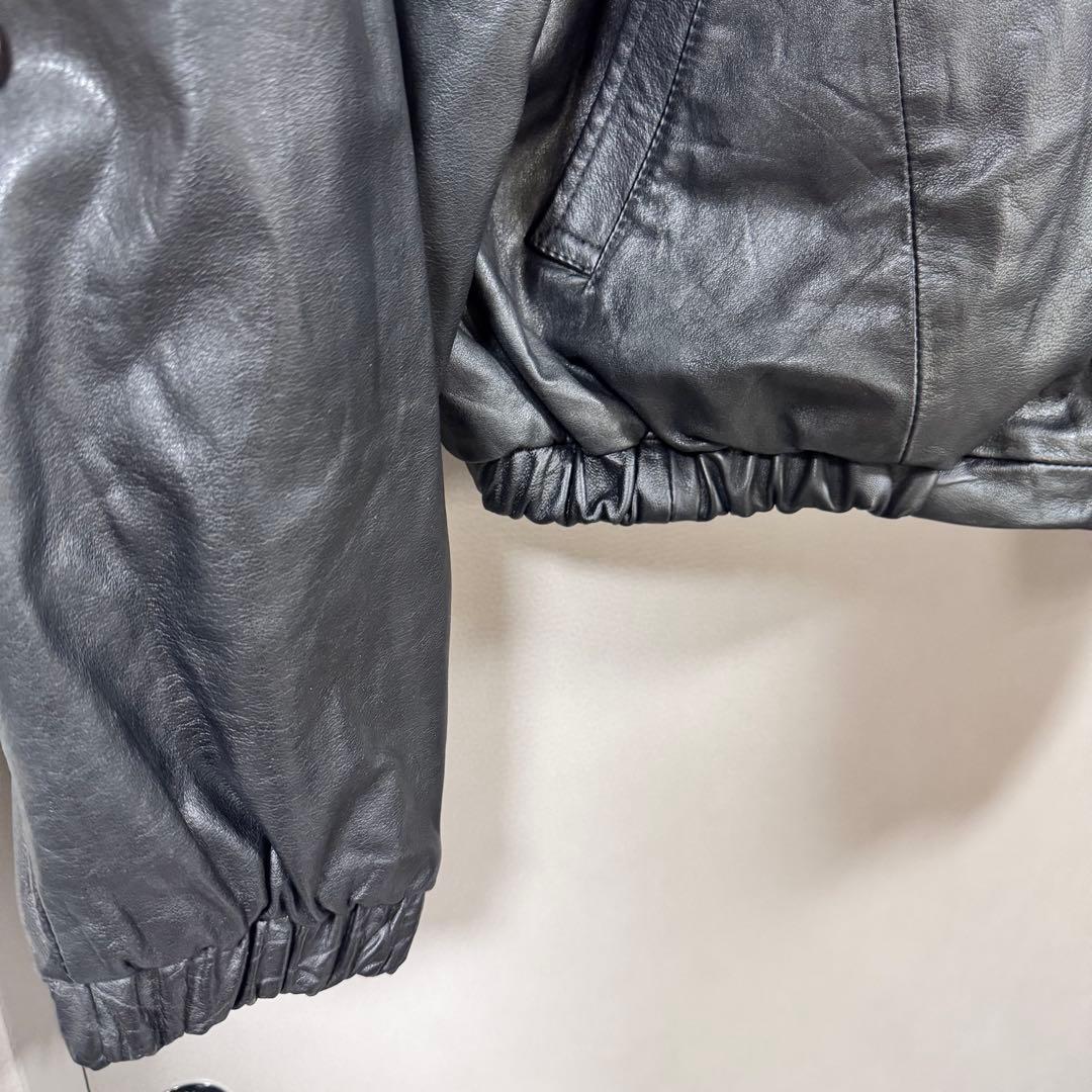 即発送可 anytee オリジナル レザージャケット レザーブルゾン