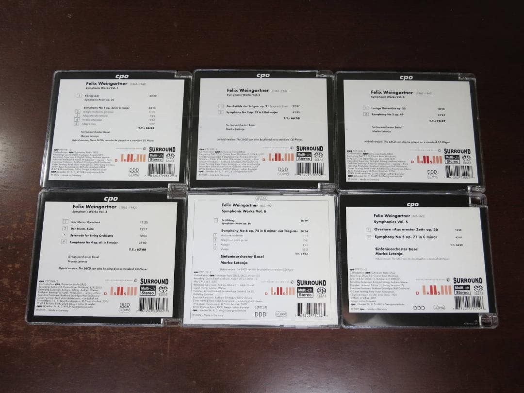 ワインガルトナー　交響曲第１～６番＆管弦楽作品集　CD６枚セット　希少良品