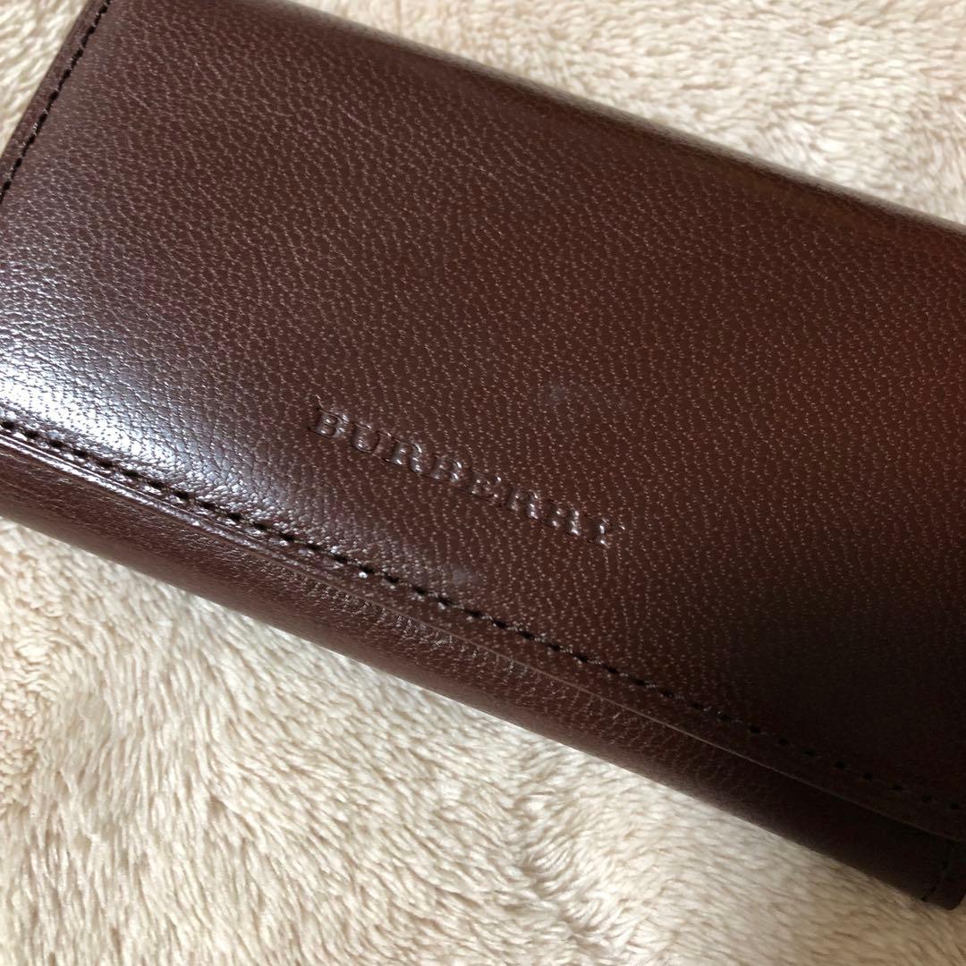 未使用♡ バーバリー　キーケース　4連　ノバチェック　ブラウン　箱付き　レザー