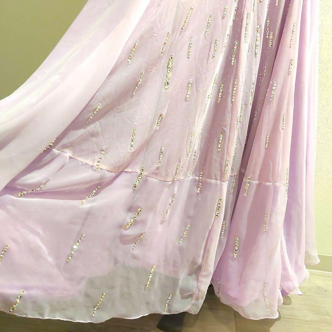 社交ダンス　スタンダードドレス　 スワロフスキー使用　シルエット綺麗