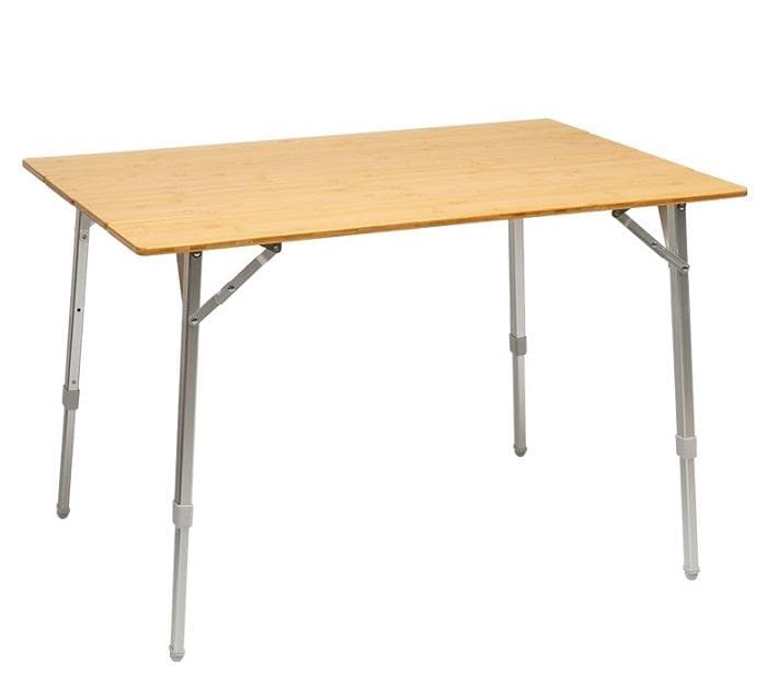 アウトドア ウッドテーブル FX-7256 四分割収納 高さ３段調節 収納ケース