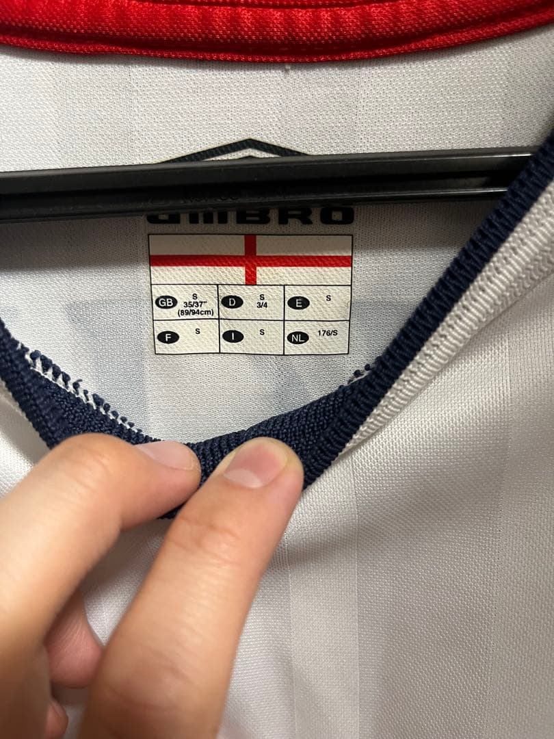 ベッカム イングランド代表 ユニフォーム（BECKHAM）　長袖 Sサイズ