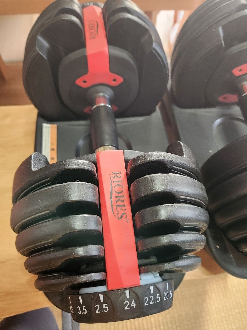 可変式ダンベル　RIORES　2個セット　手渡し