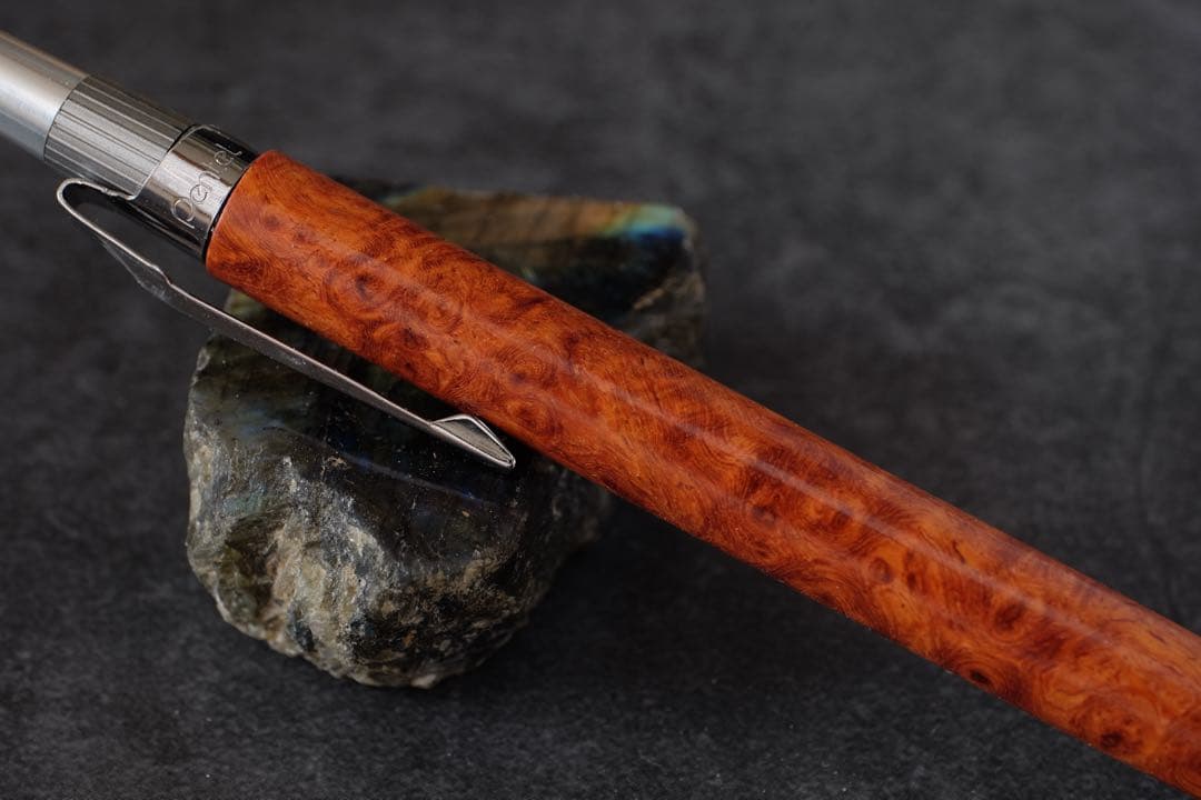 PG5木軸カスタム0245　高村杢工房 製図用シャープペンシル　本花梨瘤