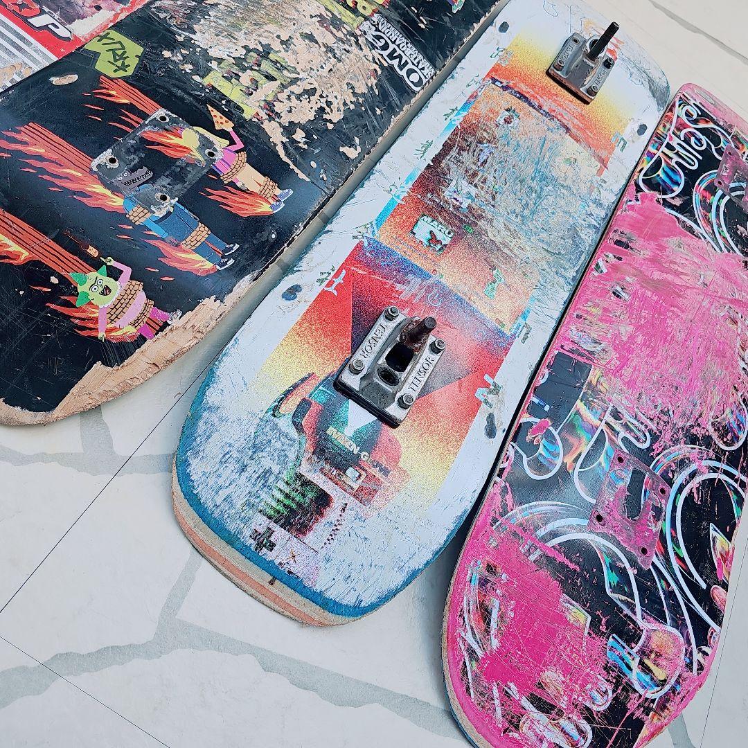 スケボーデッキ　5枚セット　廃デッキ　まとめ売り