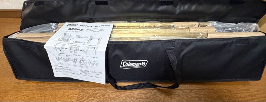 新品未使用Colemanファイアープレイステーブル ゴールド 収納バッグ付き