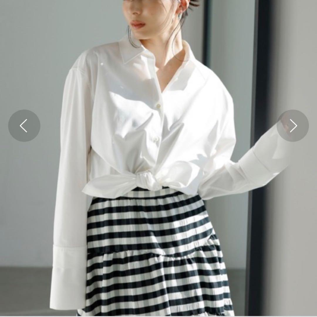 anuans アニュアンス MANY WAYブラウス 3way シャツ 白 F