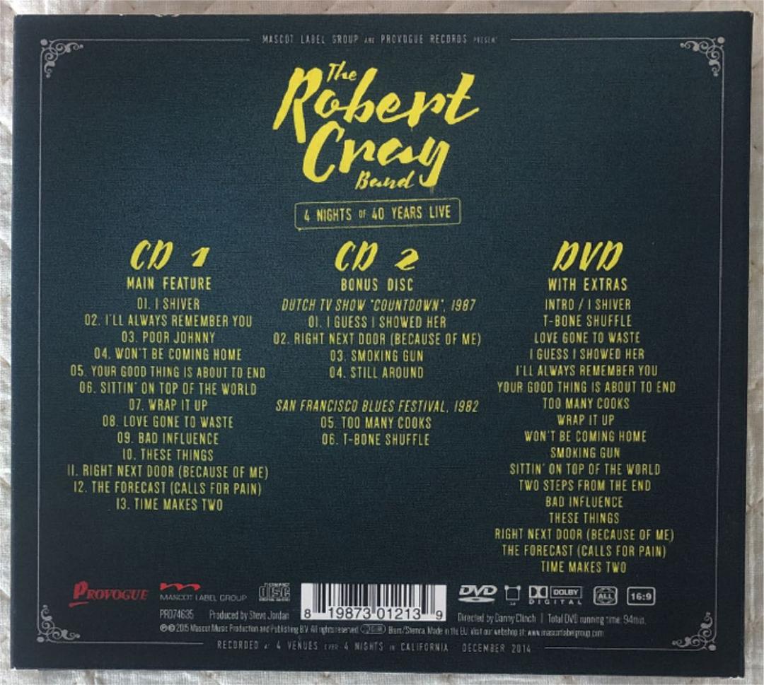 ロバート・クレイ・バンド/ 4 Nights Of 40 Years Live