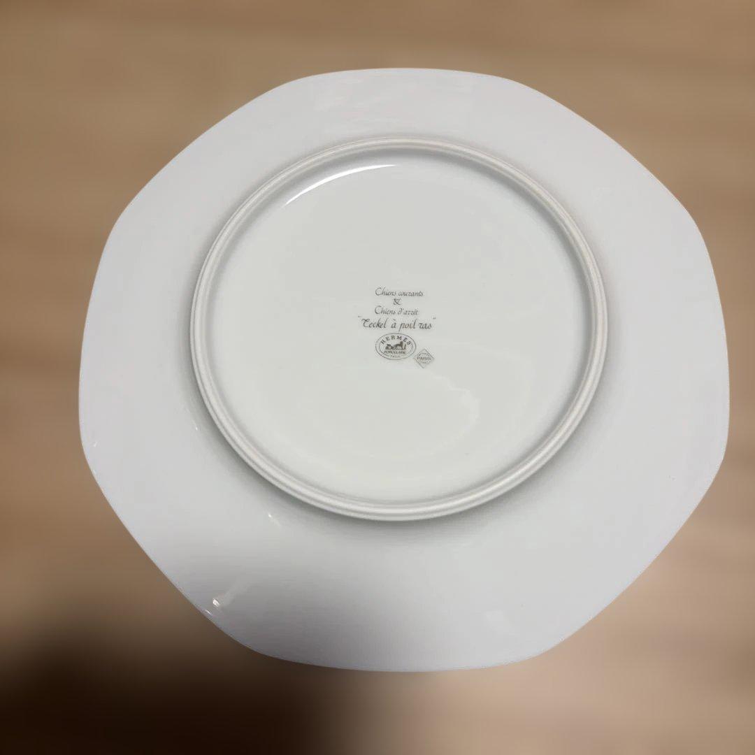 エルメス　HERMES シャス　食器　犬　プレート　八角形　8枚セット　箱あり