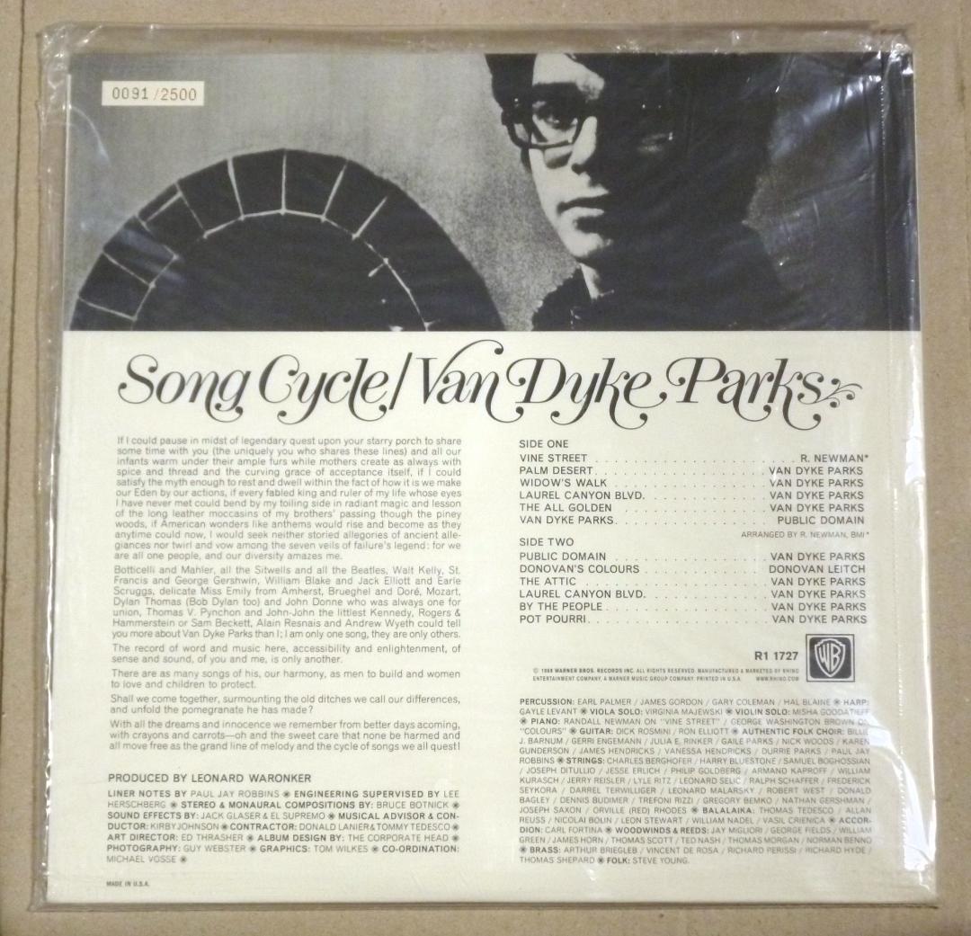 LP未開封●VAN DYKE PARKS／Song Cycle　RSD 180g
